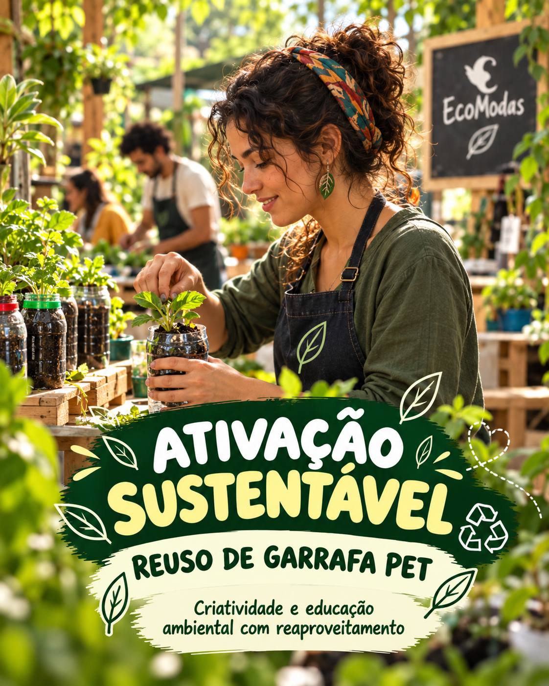 Oficina de reuso de garrafa PET