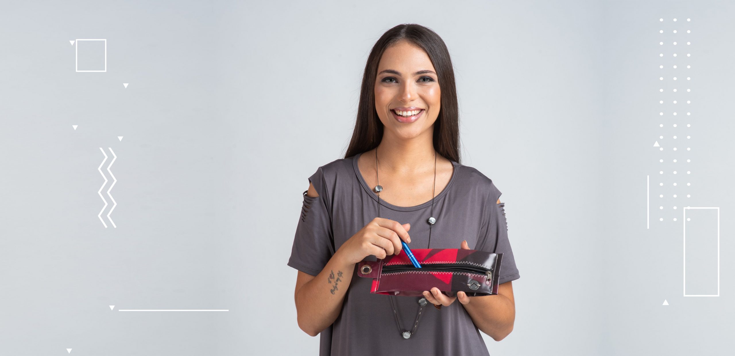 ARTE PARA BAG BANNER estojo novo
